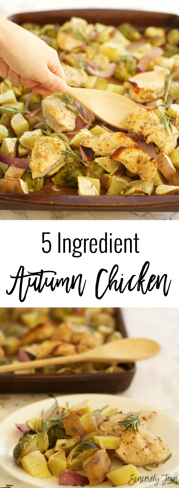 SIncerelyJean.com brings you Easy Fall Chicken with only 5 ingredients