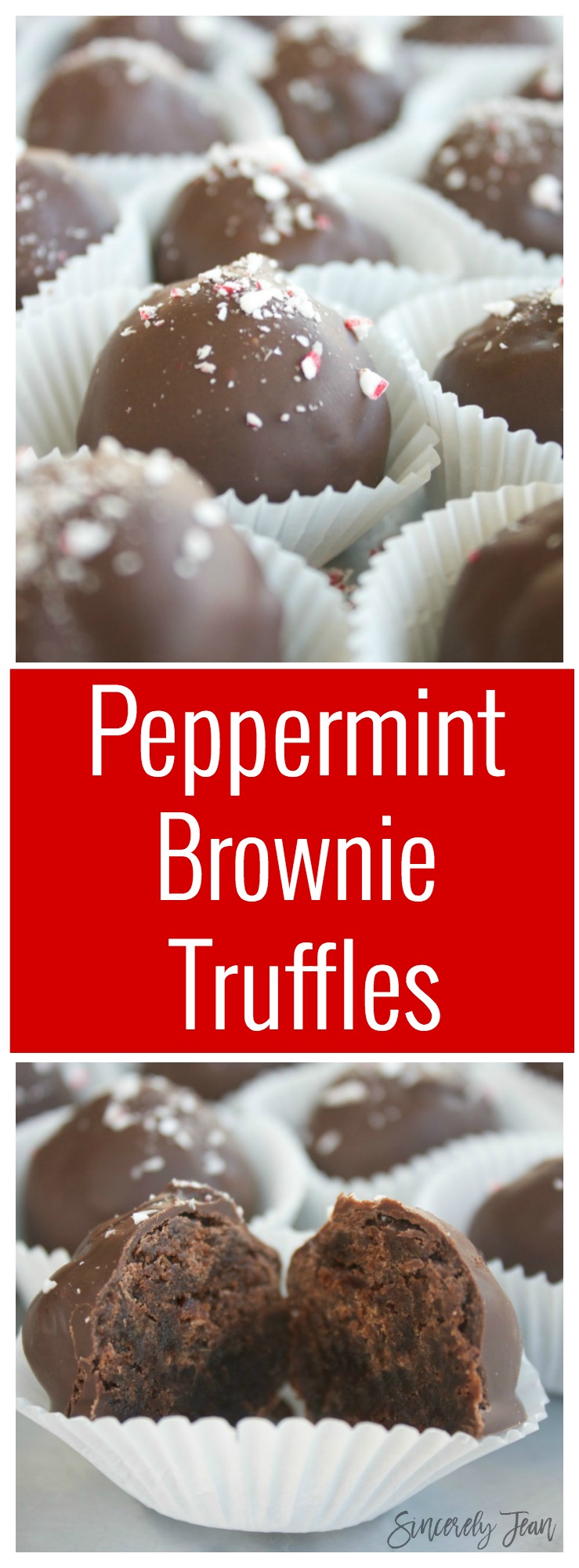Peppermint Brownie Truffles- christmas- holiday - dessert - 