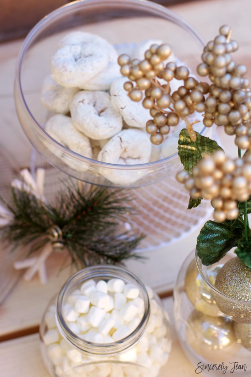 White Christmas Party decor by SincerelyJean.com