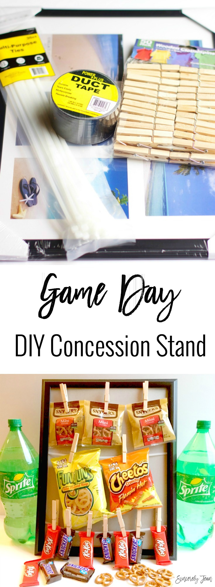 Decorations for Superbowl! DIY Concessions Stand Tutorial by SincerelyJean.com