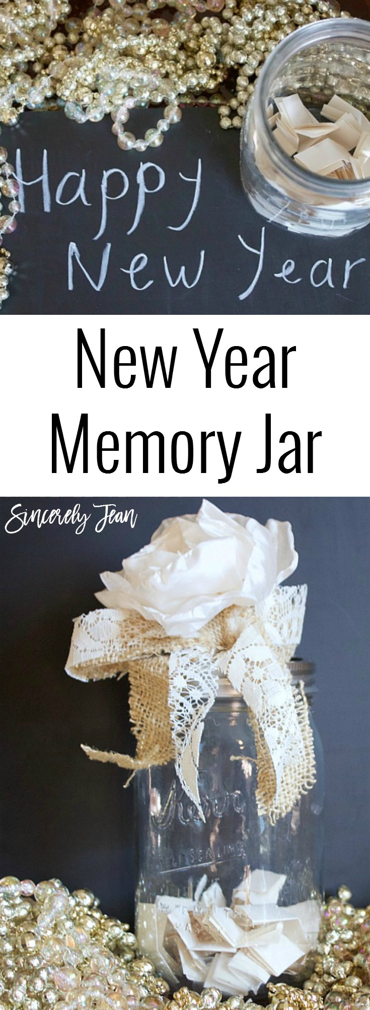 New Year Memory Jar - save all your great memories throughout the new year! | www.SincerelyJean.com