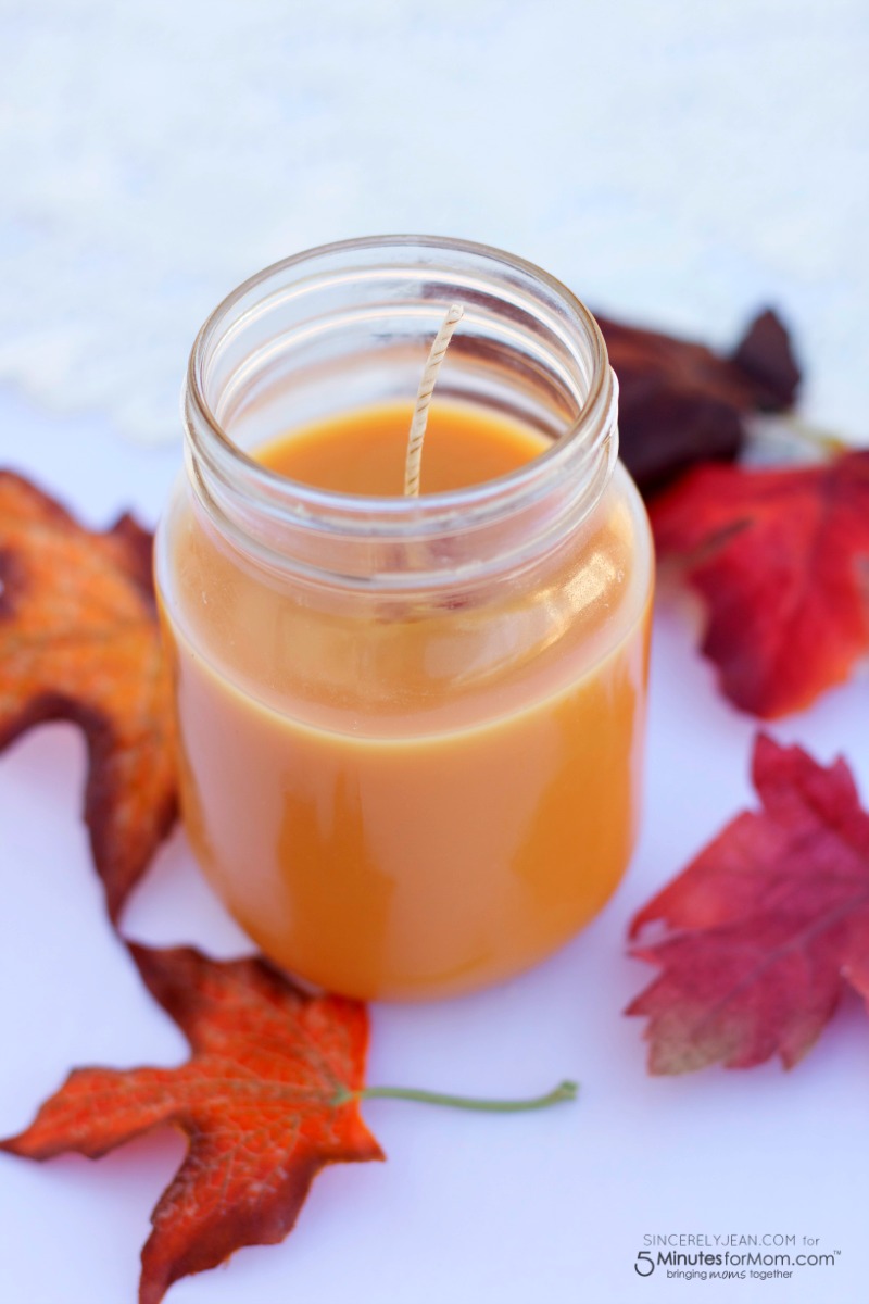 Homemade DIY Candle - Perfect for Fall! By SincerelyJean.com