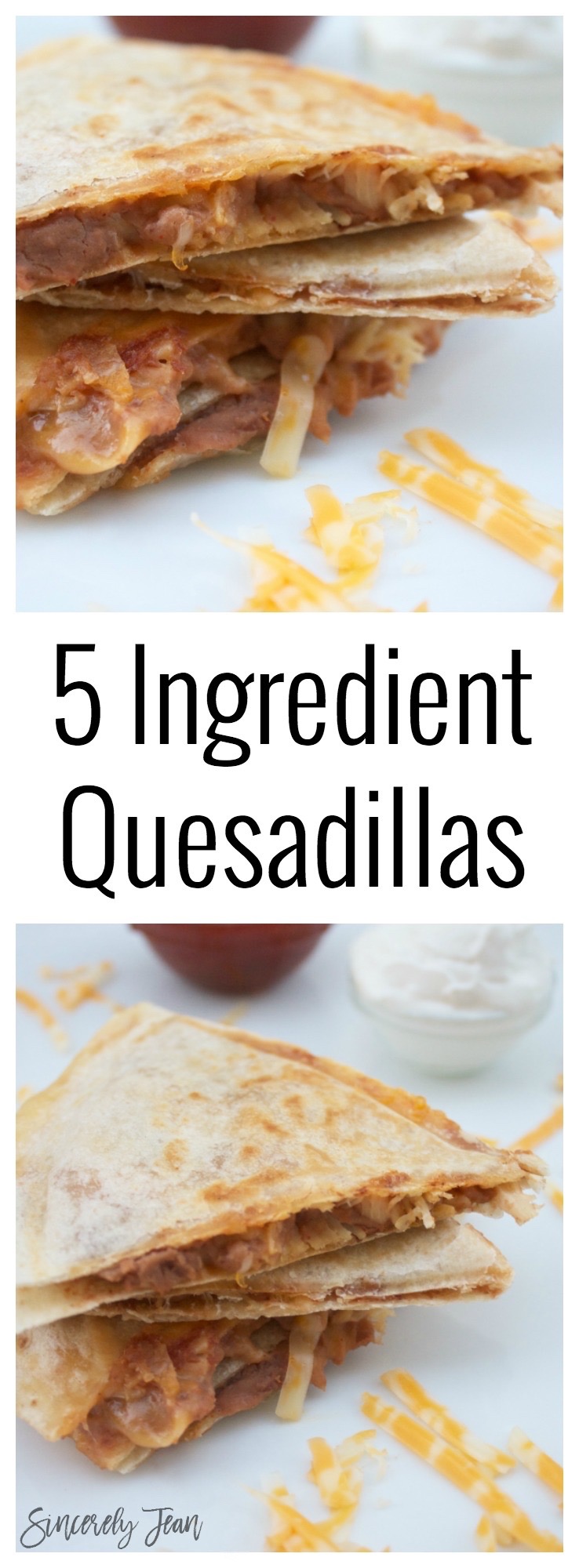 5 Ingredient Quesadillas- simple, easy, quesadillas, dinner
