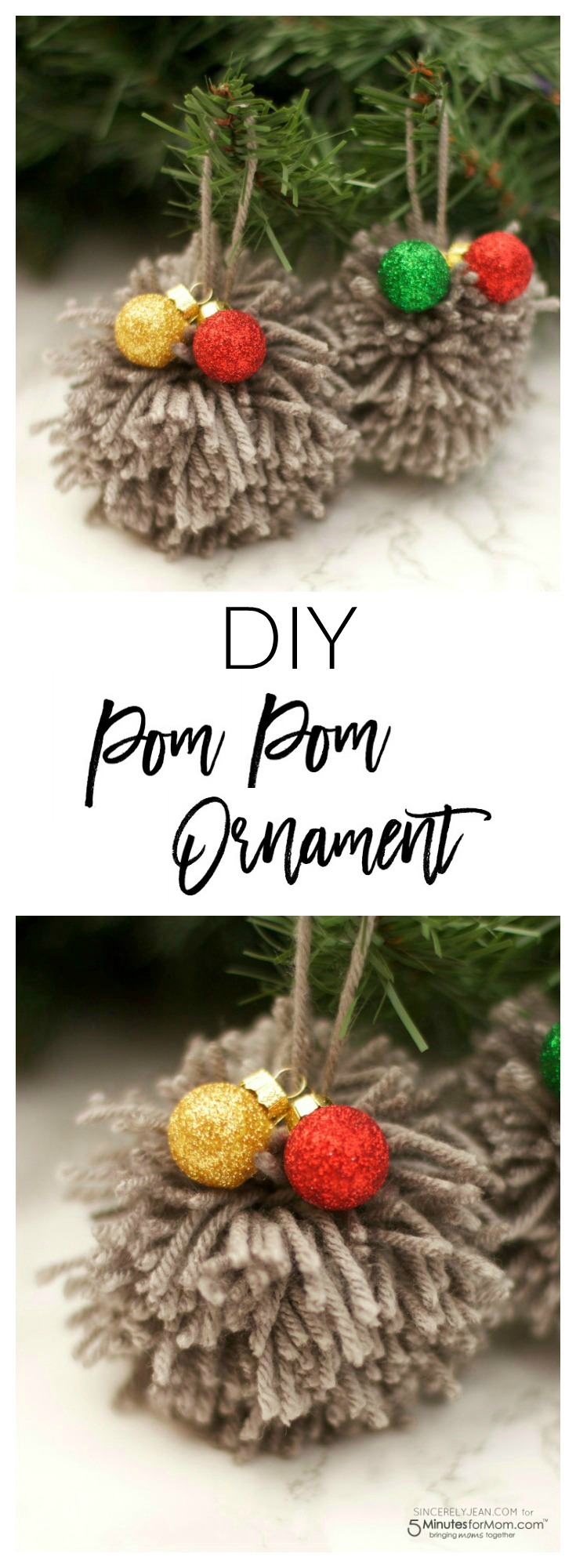 SincerelyJean.com brings you DIY Pom Poms! We made it into a Christmas ornament!