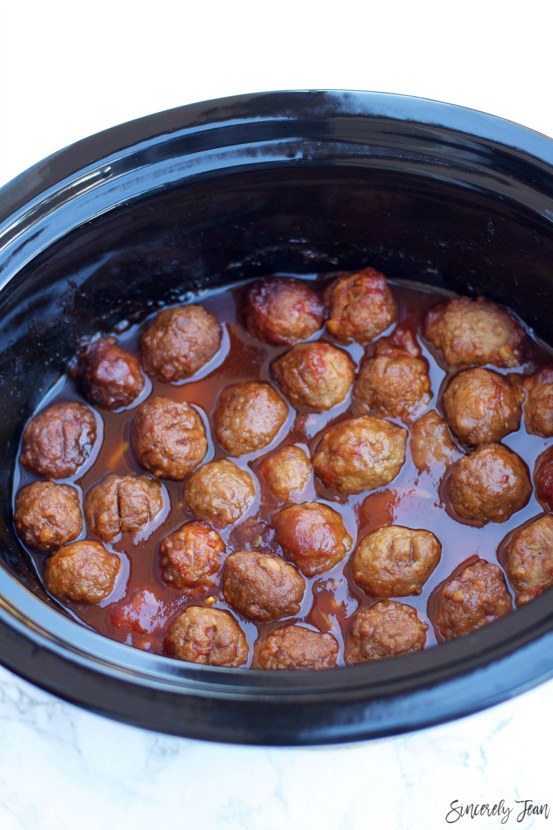 SincerelyJean.com Five Ingredient Recipes! Try our slow cooker Cranberry Orange Meatballs!